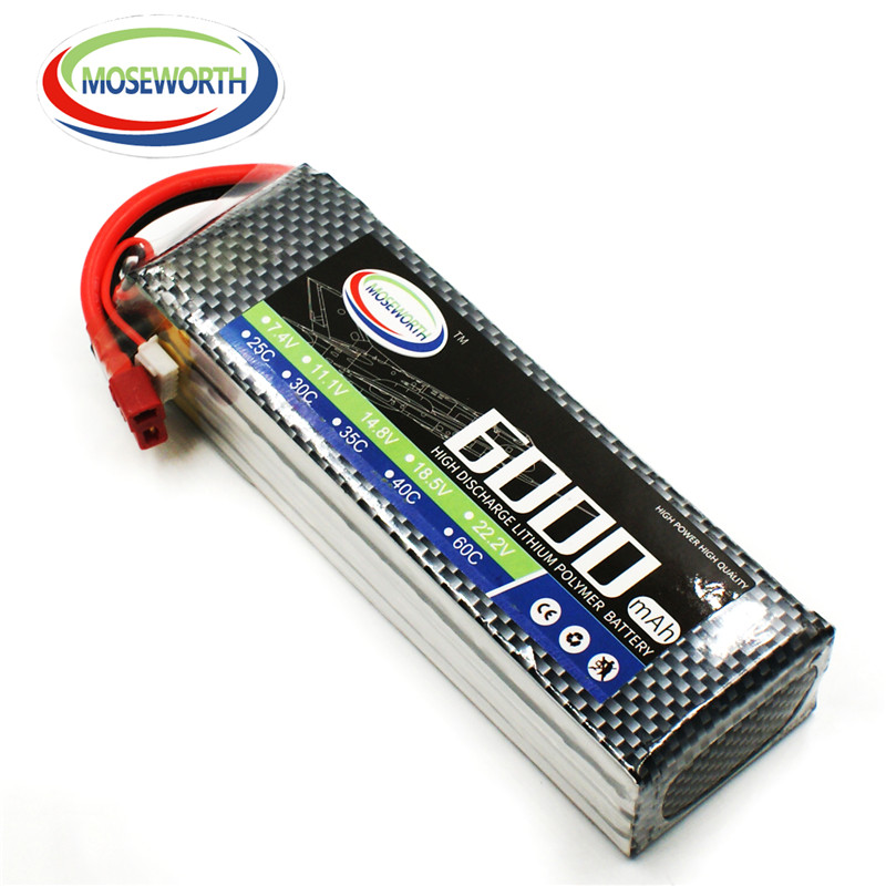 4S Lipo Battery 14.8V 6000Mah - 4S 14,8 V 6000 mAh RC