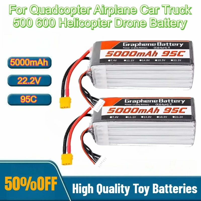 6S Lipo Battery 22.2V 5000Mah - 95C 22,2V 6S 5000mAh Lipo-Akku mit